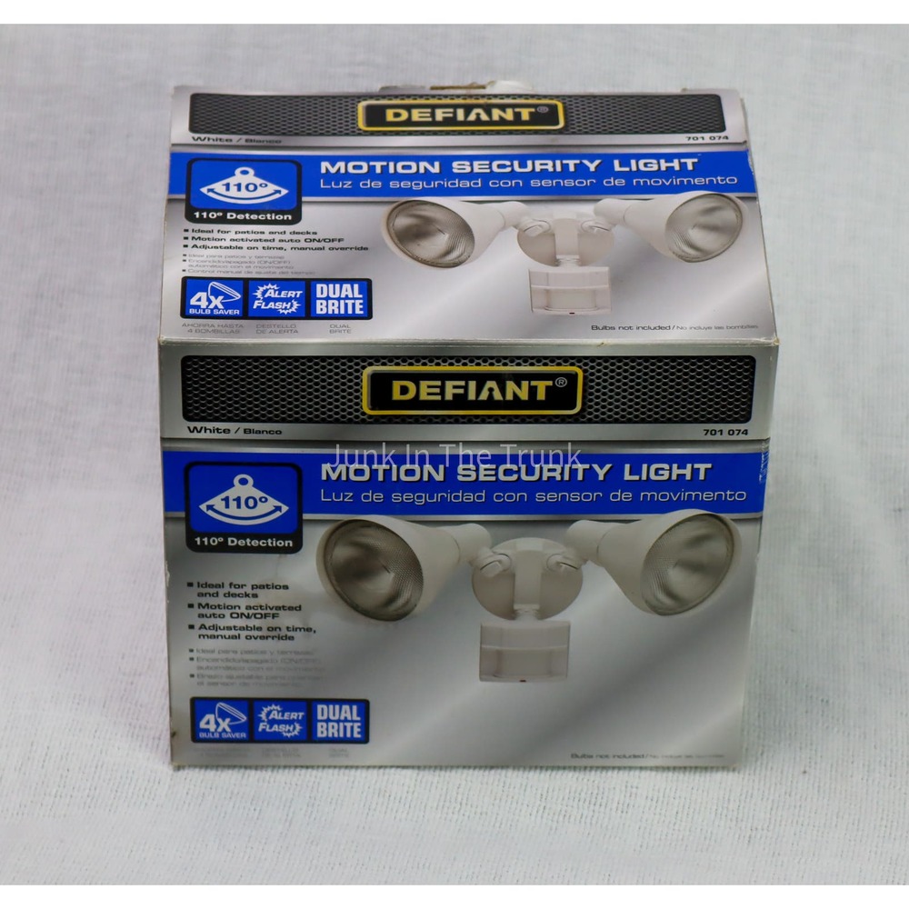 Defiant 110 Degree White Motion Sensing Outdoor Security Light (new)